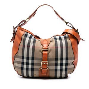 Burberry House Check Canvas Ashwood Hobo